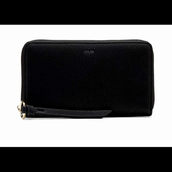 COLAB Vegan Suede Phone Wallet - Picture 1 of 4